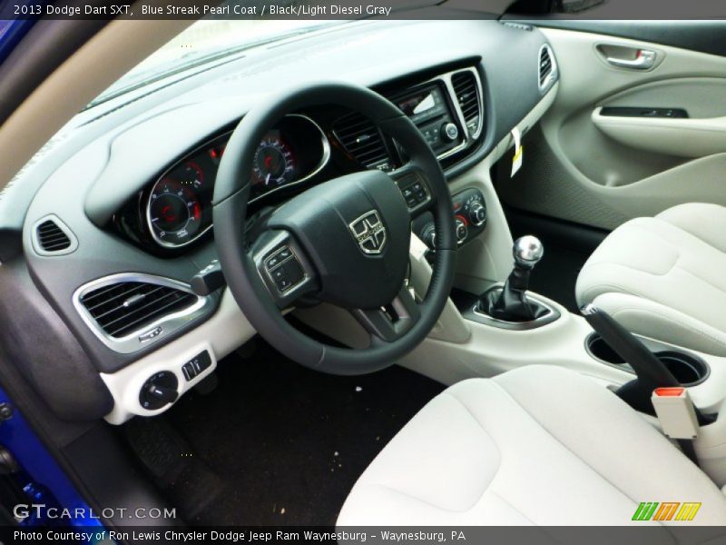 Black/Light Diesel Gray Interior - 2013 Dart SXT 