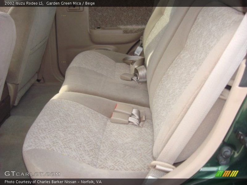 Rear Seat of 2002 Rodeo LS