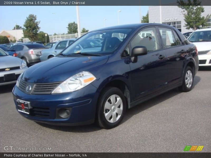 Blue Onyx / Charcoal 2009 Nissan Versa 1.6 Sedan