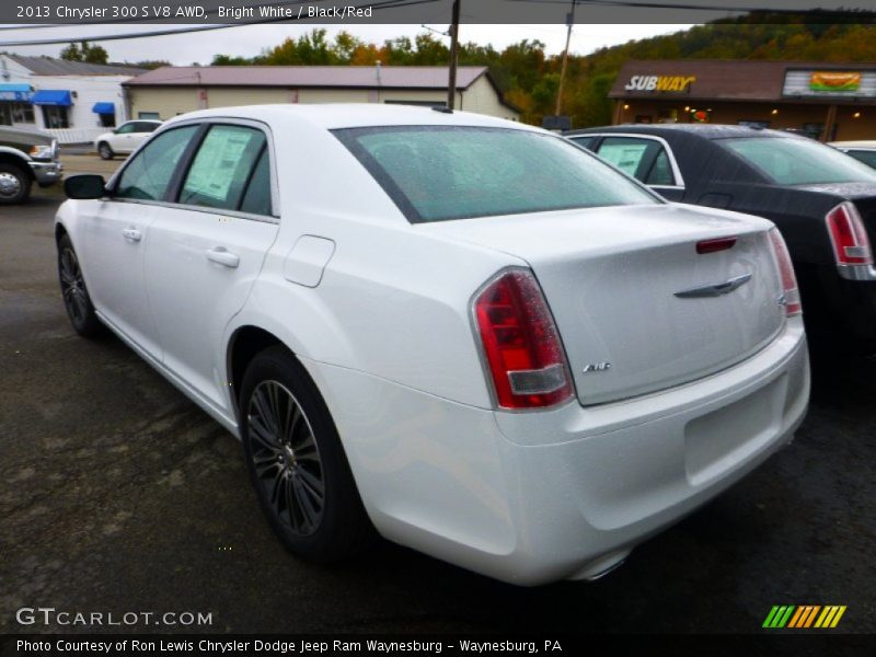 Bright White / Black/Red 2013 Chrysler 300 S V8 AWD