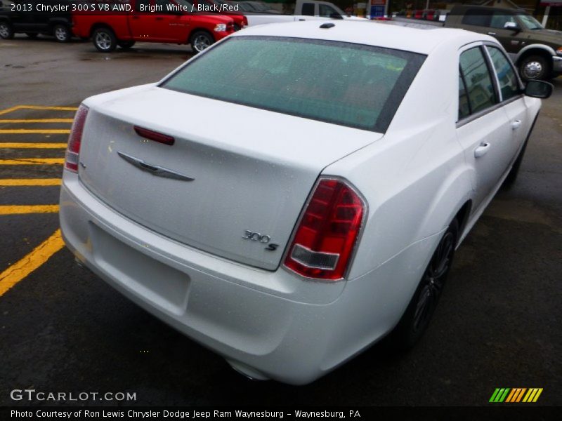 Bright White / Black/Red 2013 Chrysler 300 S V8 AWD
