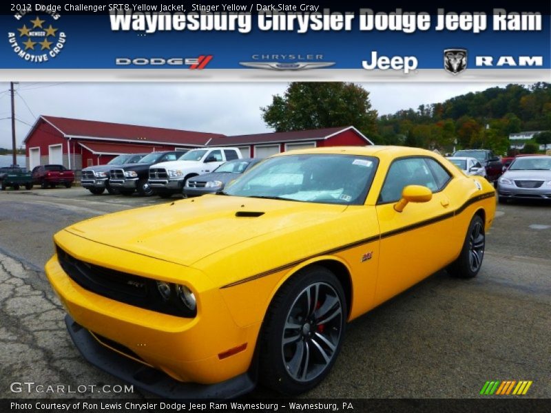Stinger Yellow / Dark Slate Gray 2012 Dodge Challenger SRT8 Yellow Jacket