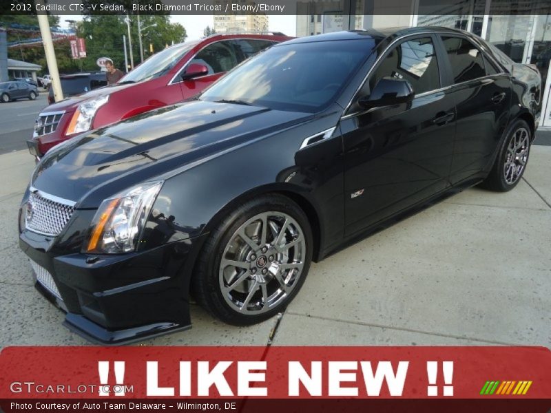 Black Diamond Tricoat / Ebony/Ebony 2012 Cadillac CTS -V Sedan