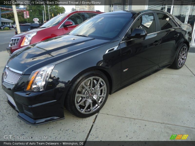 Black Diamond Tricoat / Ebony/Ebony 2012 Cadillac CTS -V Sedan
