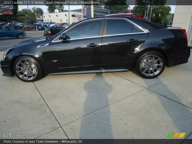 Black Diamond Tricoat / Ebony/Ebony 2012 Cadillac CTS -V Sedan