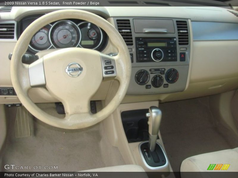 Fresh Powder / Beige 2009 Nissan Versa 1.8 S Sedan