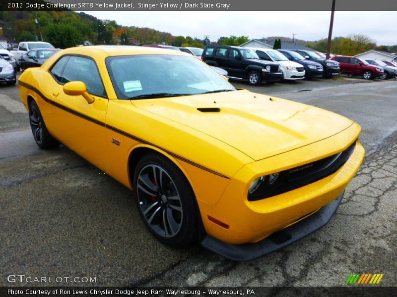 Front 3/4 View of 2012 Challenger SRT8 Yellow Jacket