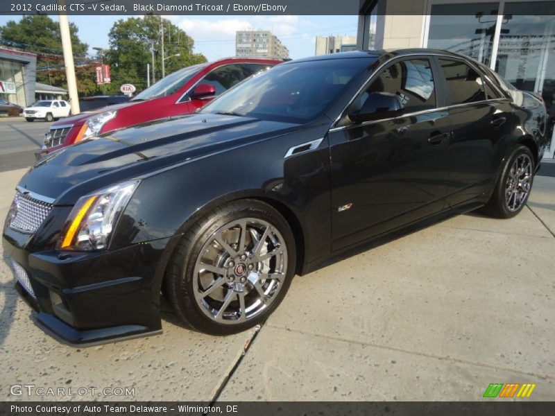 Black Diamond Tricoat / Ebony/Ebony 2012 Cadillac CTS -V Sedan