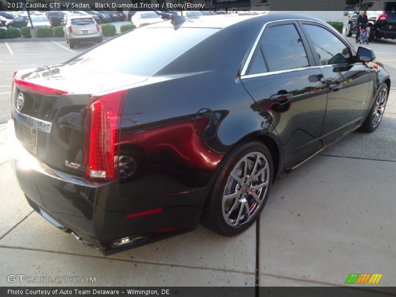 Black Diamond Tricoat / Ebony/Ebony 2012 Cadillac CTS -V Sedan