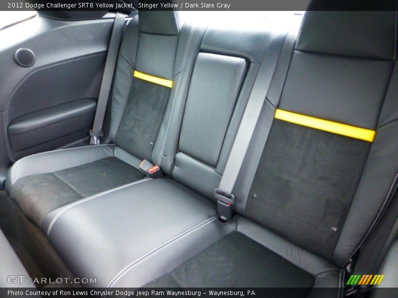 Rear Seat of 2012 Challenger SRT8 Yellow Jacket