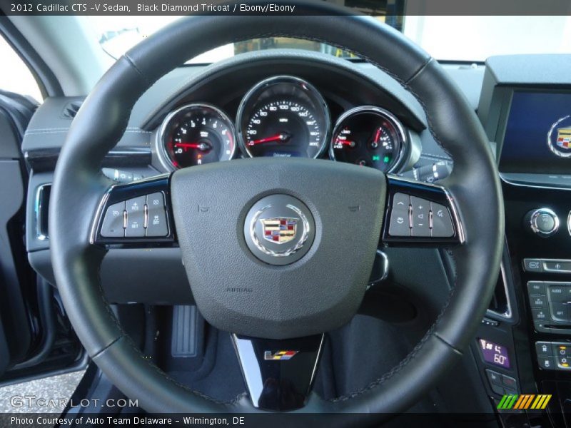 Black Diamond Tricoat / Ebony/Ebony 2012 Cadillac CTS -V Sedan