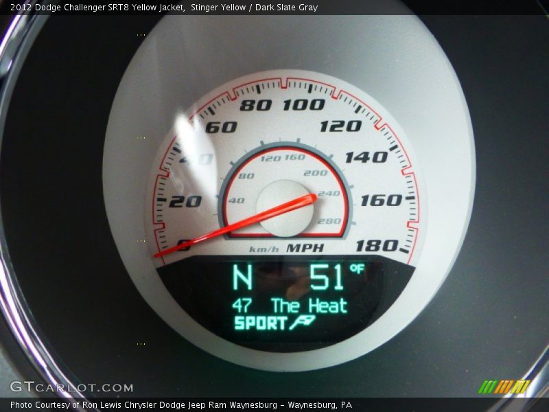 Stinger Yellow / Dark Slate Gray 2012 Dodge Challenger SRT8 Yellow Jacket