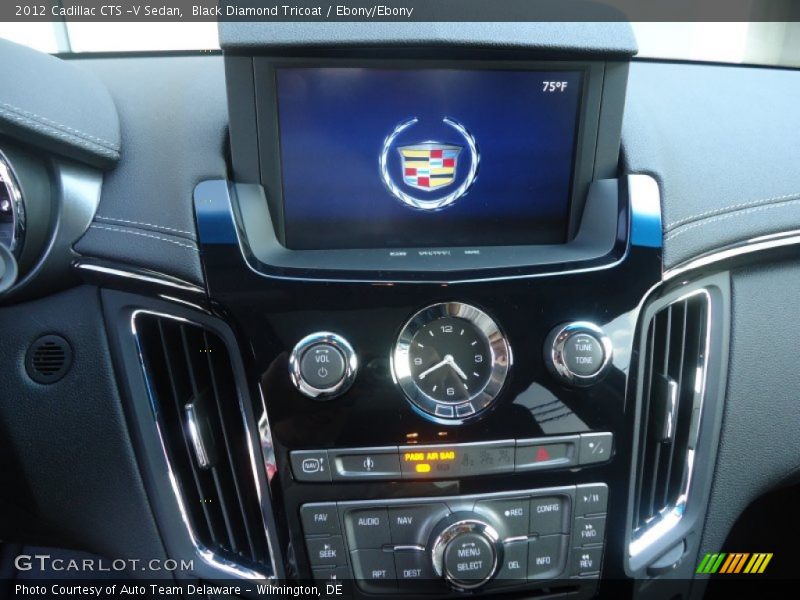 Black Diamond Tricoat / Ebony/Ebony 2012 Cadillac CTS -V Sedan