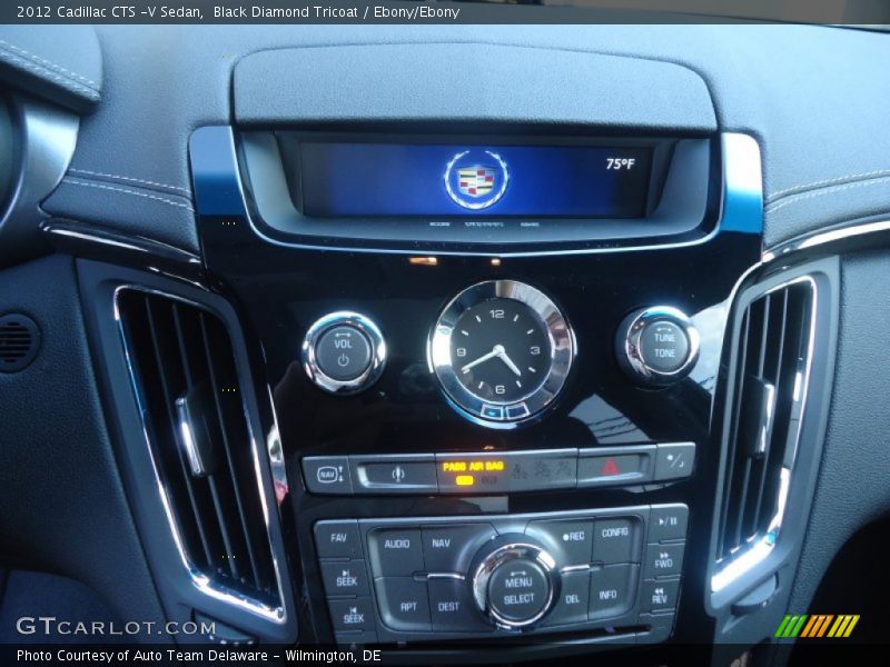 Black Diamond Tricoat / Ebony/Ebony 2012 Cadillac CTS -V Sedan