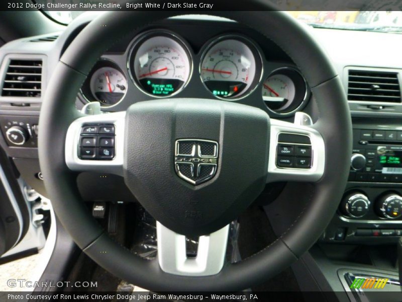 Bright White / Dark Slate Gray 2012 Dodge Challenger Rallye Redline