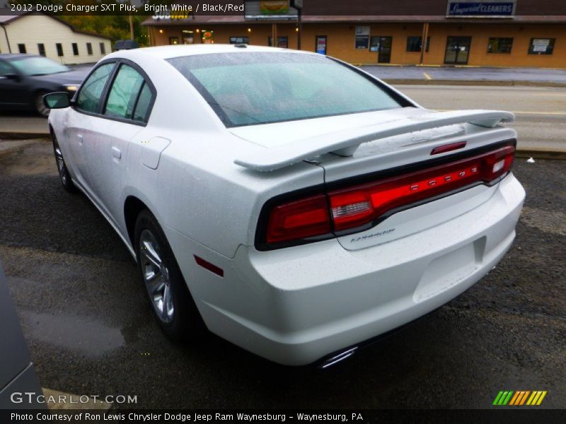Bright White / Black/Red 2012 Dodge Charger SXT Plus