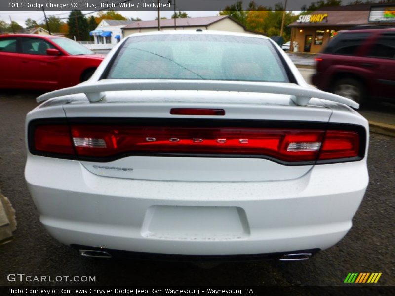 Bright White / Black/Red 2012 Dodge Charger SXT Plus