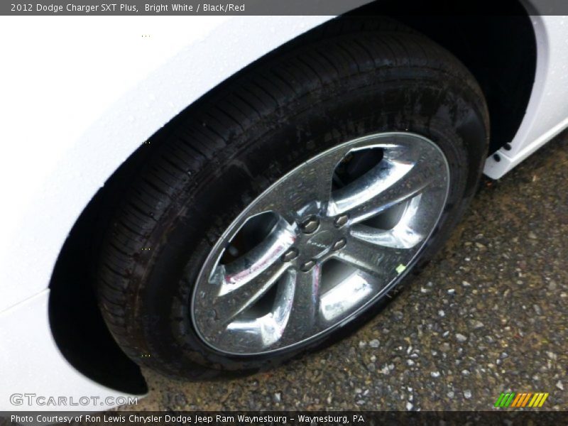 Bright White / Black/Red 2012 Dodge Charger SXT Plus
