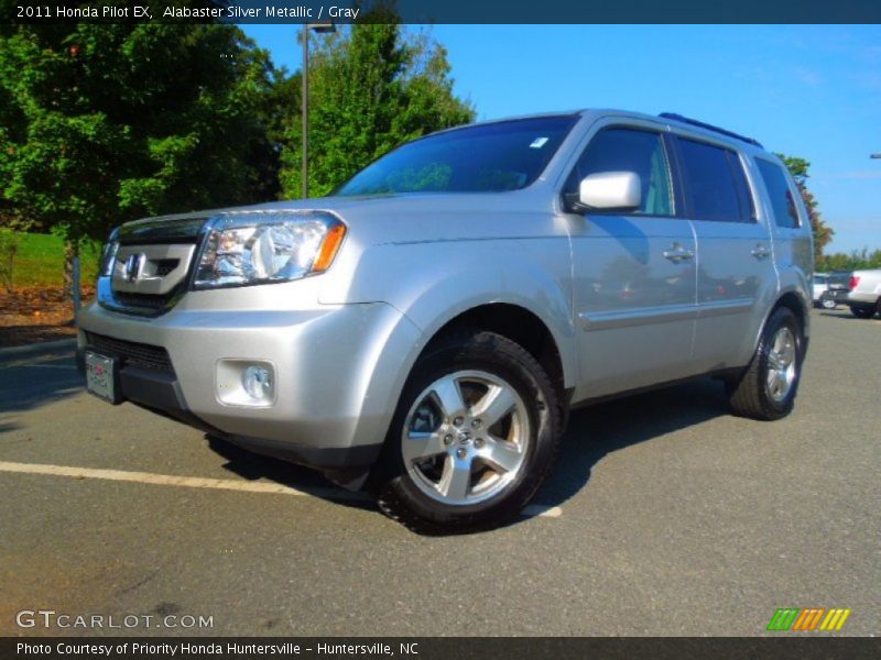 Alabaster Silver Metallic / Gray 2011 Honda Pilot EX