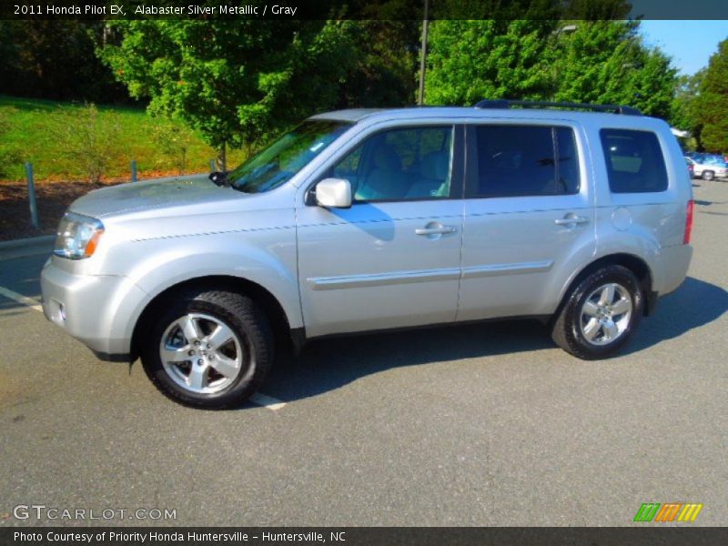 Alabaster Silver Metallic / Gray 2011 Honda Pilot EX