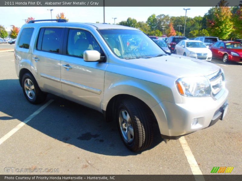 Alabaster Silver Metallic / Gray 2011 Honda Pilot EX