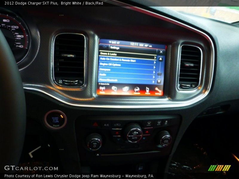 Bright White / Black/Red 2012 Dodge Charger SXT Plus