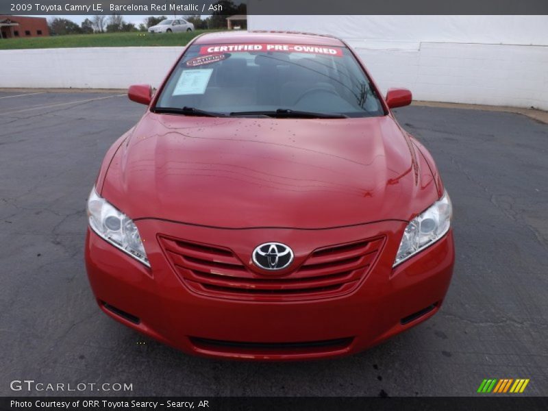 Barcelona Red Metallic / Ash 2009 Toyota Camry LE
