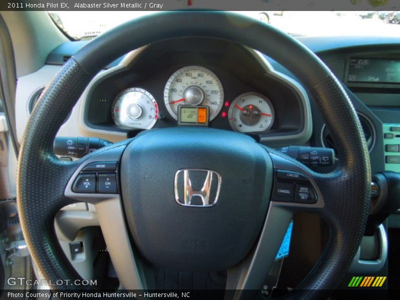 Alabaster Silver Metallic / Gray 2011 Honda Pilot EX