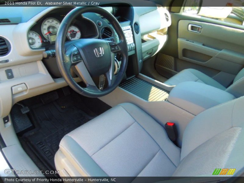 Alabaster Silver Metallic / Gray 2011 Honda Pilot EX