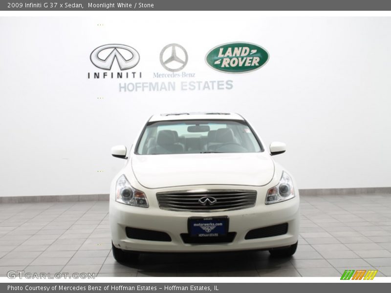 Moonlight White / Stone 2009 Infiniti G 37 x Sedan