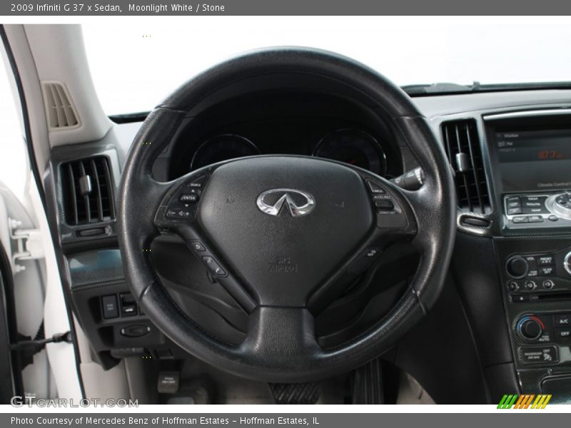 Moonlight White / Stone 2009 Infiniti G 37 x Sedan