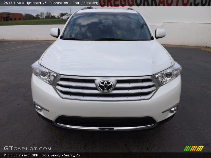 Blizzard White Pearl / Sand Beige 2013 Toyota Highlander V6