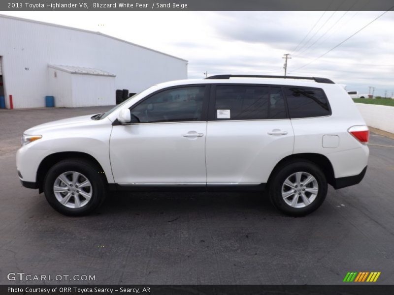 Blizzard White Pearl / Sand Beige 2013 Toyota Highlander V6