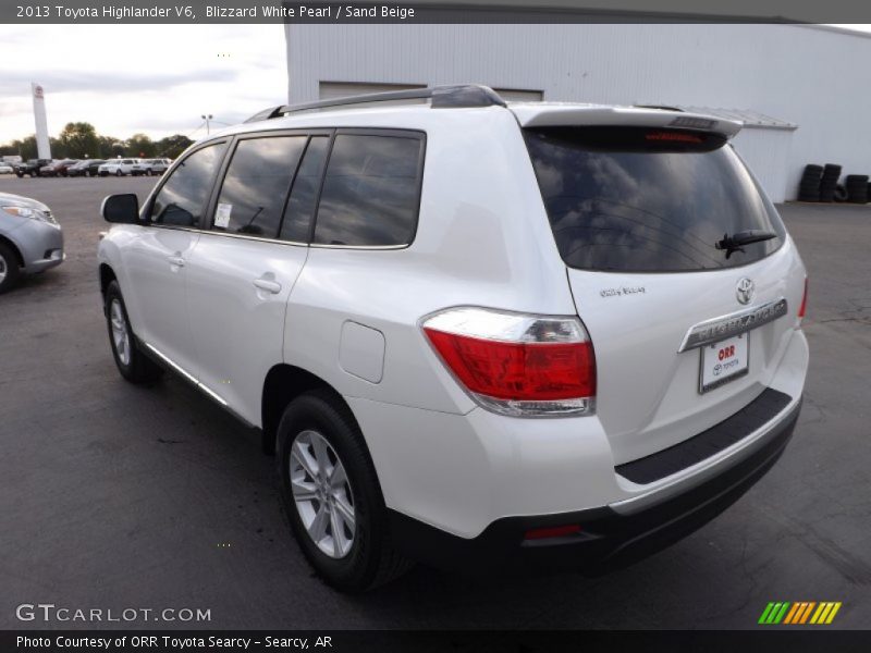 Blizzard White Pearl / Sand Beige 2013 Toyota Highlander V6