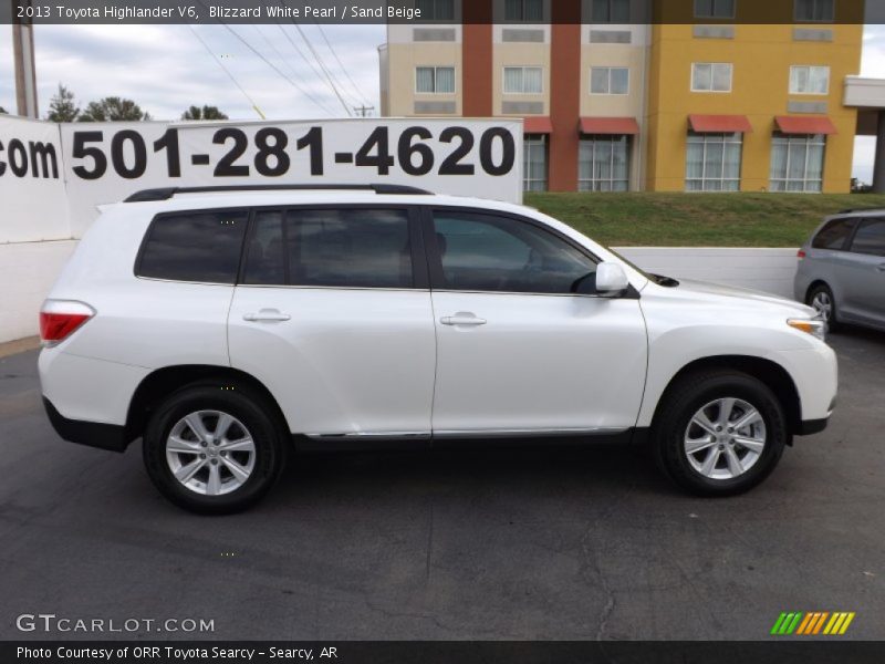 Blizzard White Pearl / Sand Beige 2013 Toyota Highlander V6