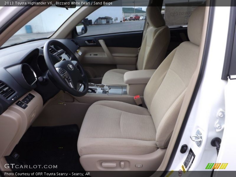 Blizzard White Pearl / Sand Beige 2013 Toyota Highlander V6