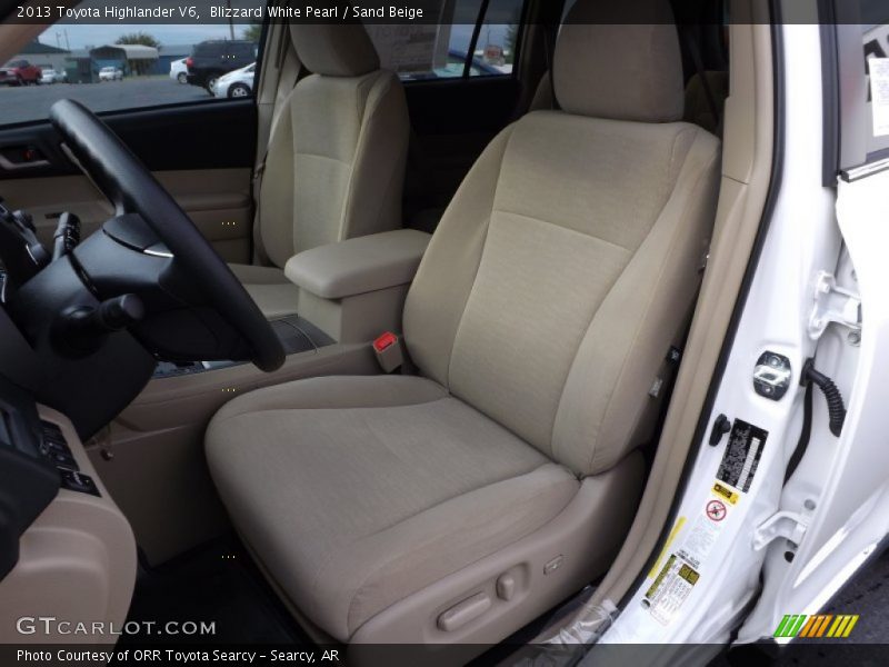 Blizzard White Pearl / Sand Beige 2013 Toyota Highlander V6