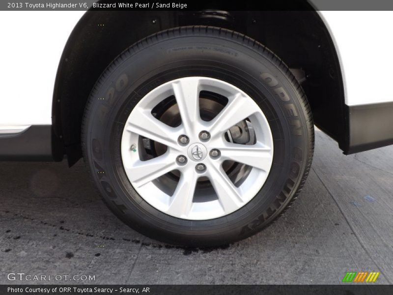 Blizzard White Pearl / Sand Beige 2013 Toyota Highlander V6