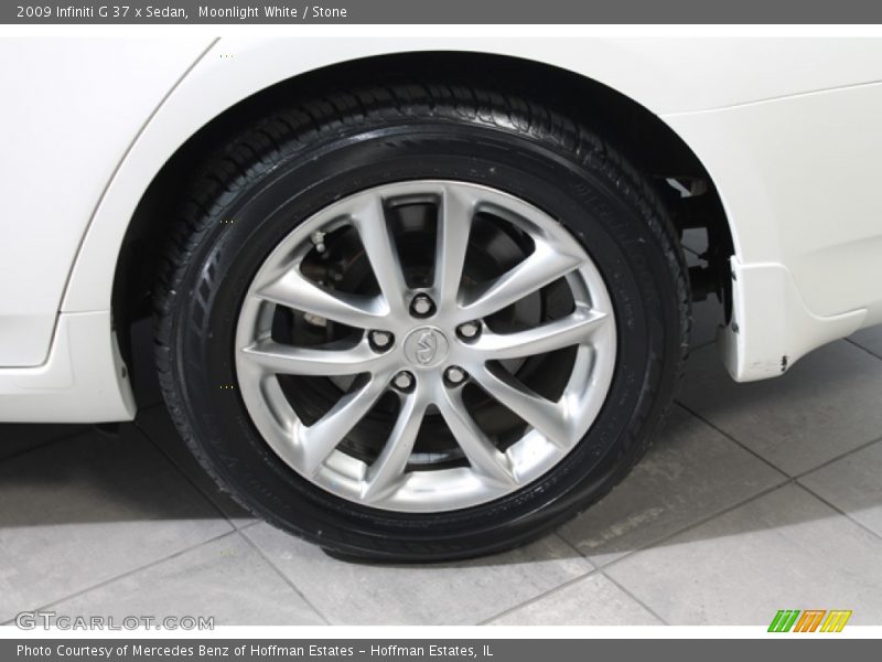 Moonlight White / Stone 2009 Infiniti G 37 x Sedan