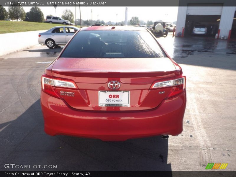 Barcelona Red Metallic / Black/Ash 2012 Toyota Camry SE