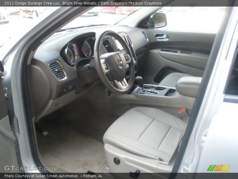 Bright Silver Metallic / Dark Graystone/Medium Graystone 2011 Dodge Durango Crew Lux