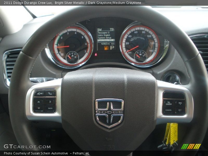 Bright Silver Metallic / Dark Graystone/Medium Graystone 2011 Dodge Durango Crew Lux