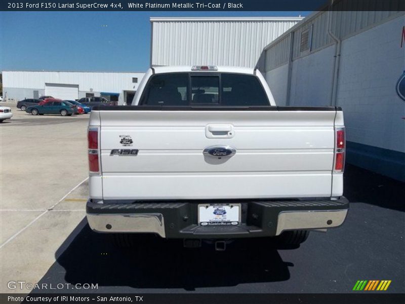 White Platinum Metallic Tri-Coat / Black 2013 Ford F150 Lariat SuperCrew 4x4