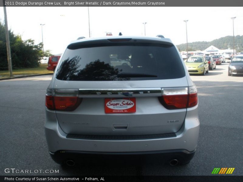 Bright Silver Metallic / Dark Graystone/Medium Graystone 2011 Dodge Durango Crew Lux