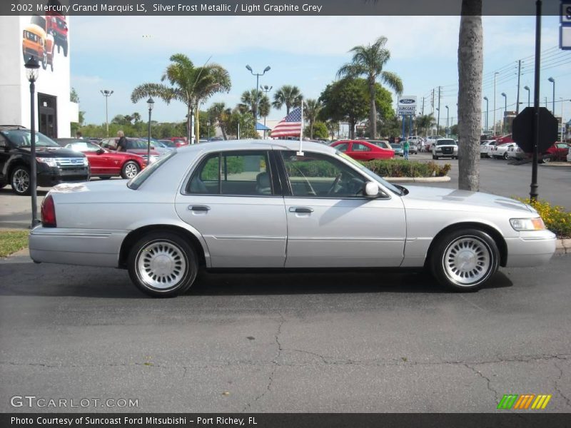 Silver Frost Metallic / Light Graphite Grey 2002 Mercury Grand Marquis LS