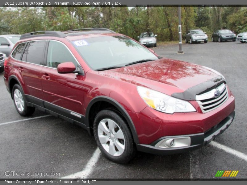 Ruby Red Pearl / Off Black 2012 Subaru Outback 2.5i Premium