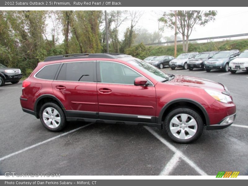 Ruby Red Pearl / Off Black 2012 Subaru Outback 2.5i Premium