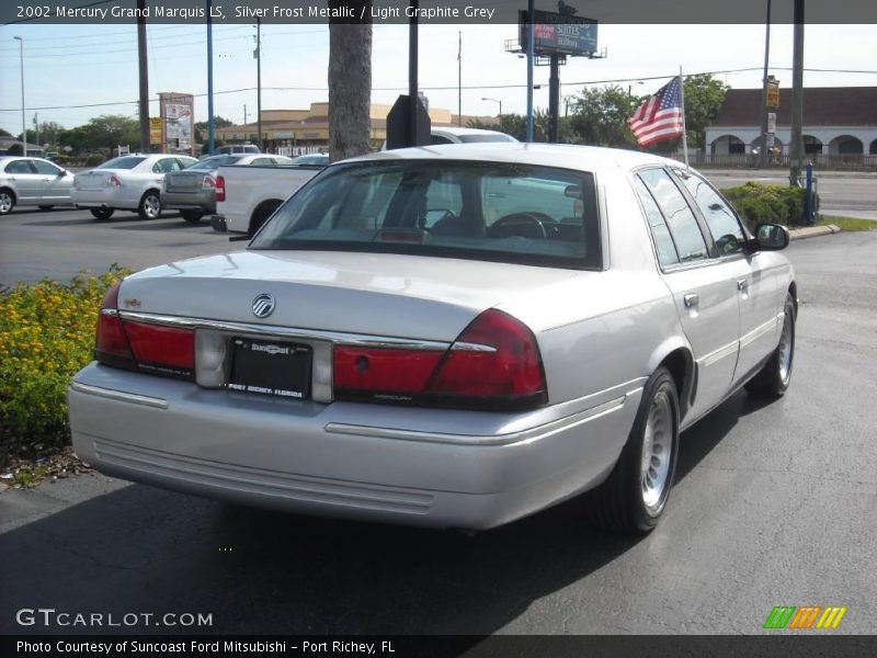 Silver Frost Metallic / Light Graphite Grey 2002 Mercury Grand Marquis LS