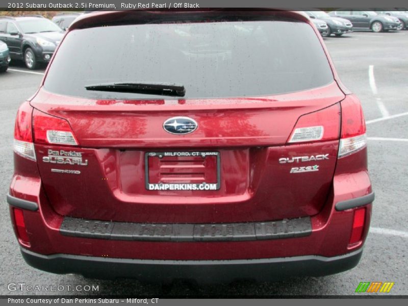 Ruby Red Pearl / Off Black 2012 Subaru Outback 2.5i Premium