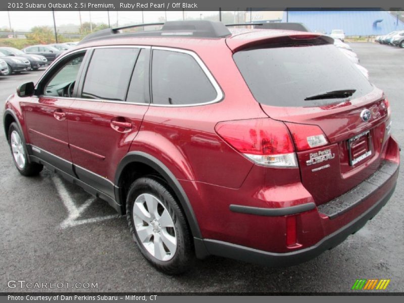 Ruby Red Pearl / Off Black 2012 Subaru Outback 2.5i Premium
